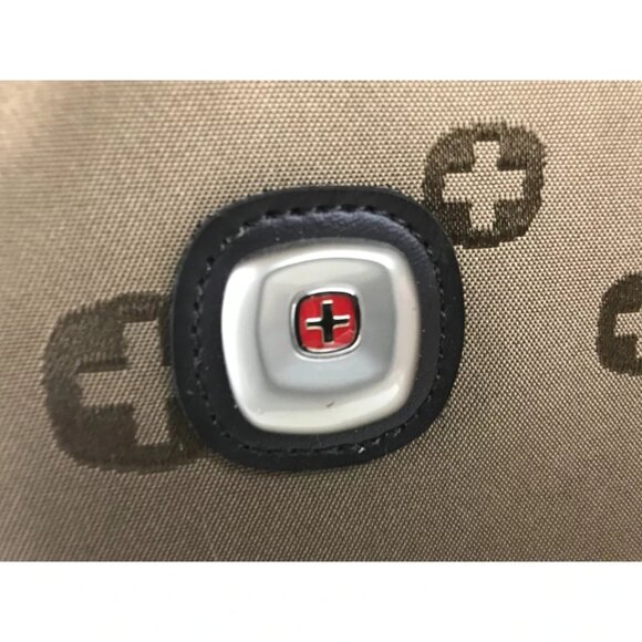 Swissgear Womens Brown/Beige Outer Zipper Pocket Double Handles Tote‎ Bag - Picture 9 of 9